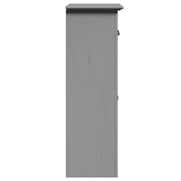 Badezimmerschrank Holz Massiv Grau mit Schublade & Tür 44 x 30 x 90 cm