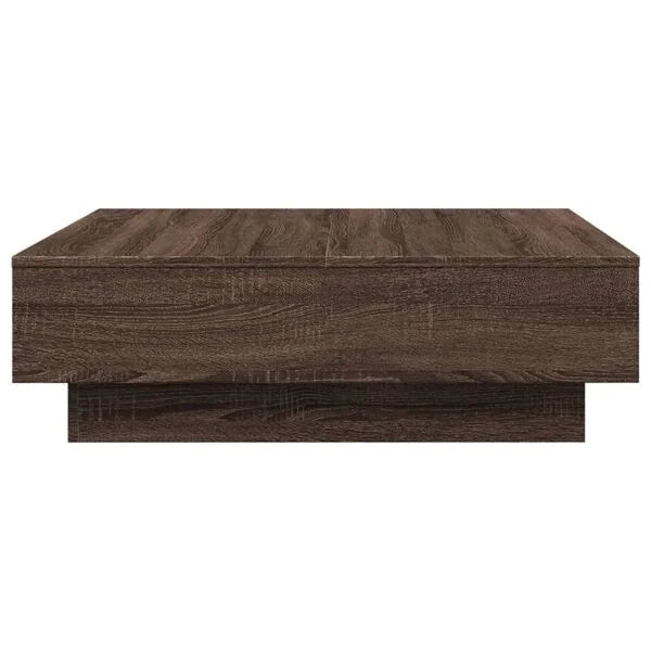 Couchtisch Braun Eiche 90x90x28 cm Holzwerkstoff mit Schublade