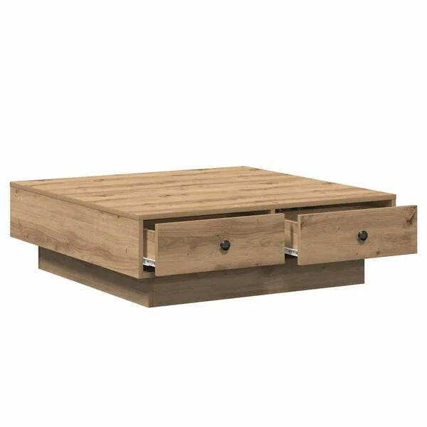 Couchtisch Artisan-Eiche 90x90x28 cm Holzwerkstoff mit Schublade