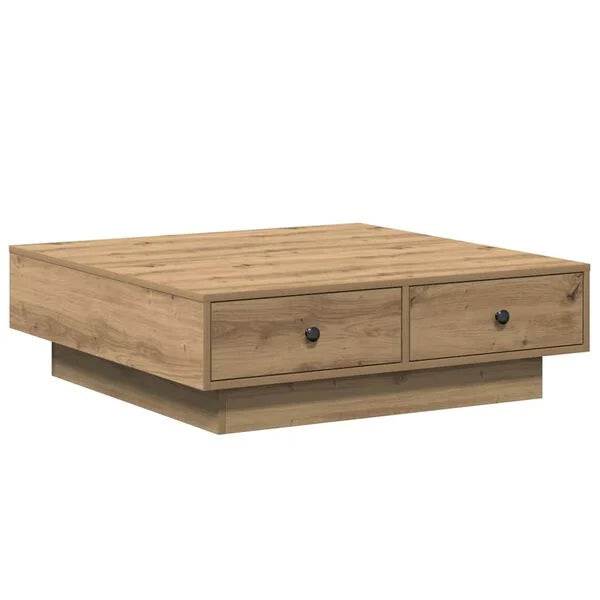 Couchtisch Artisan-Eiche 90x90x28 cm Holzwerkstoff mit Schublade