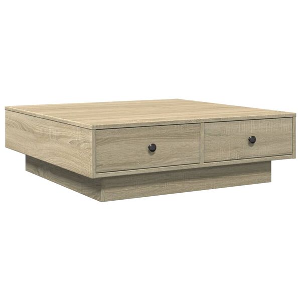 Couchtisch Sonoma Eiche 90x90x28 cm Holzwerkstoff mit Schublade