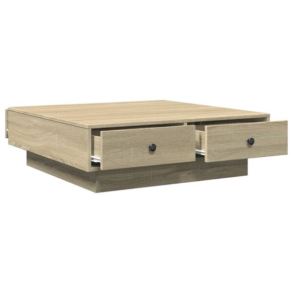 Couchtisch Sonoma Eiche 90x90x28 cm Holzwerkstoff mit Schublade