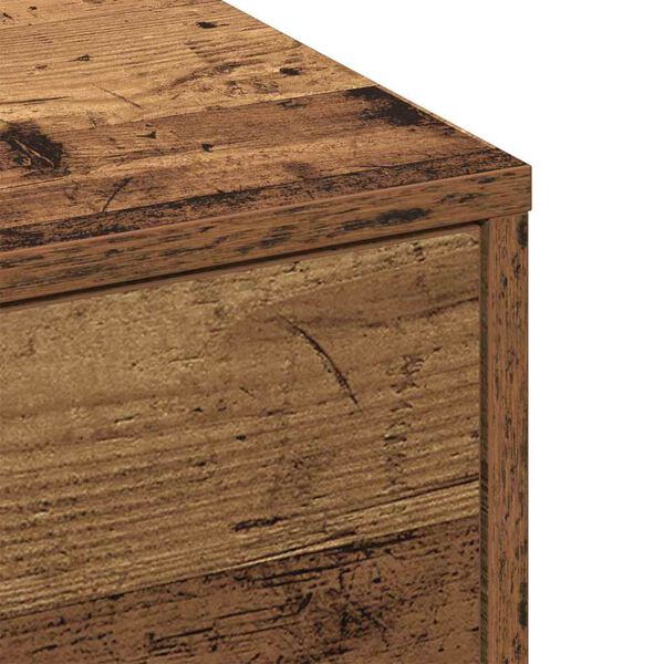 Couchtisch Altholz Braun 90x90x28 cm Holzwerkstoff mit Schublade