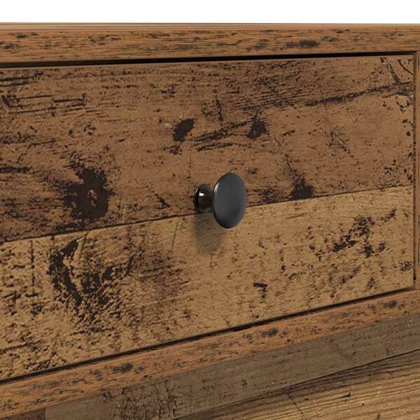 Couchtisch Altholz Braun 90x90x28 cm Holzwerkstoff mit Schublade