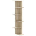 Wand-Eckregal Sonoma Eiche 36,5x36,5x140 cm Holzwerkstoff 5 Ablagen