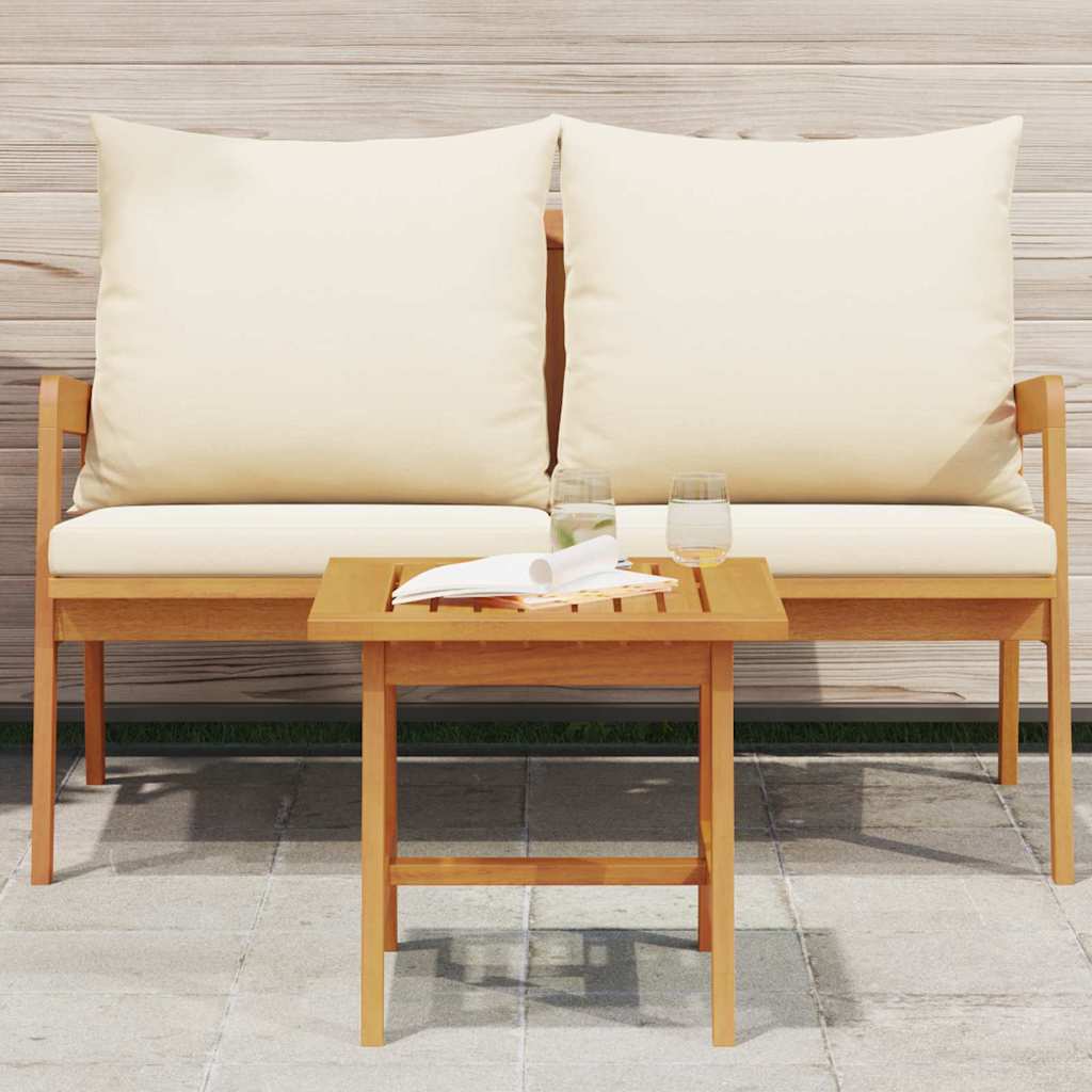 Garten-Beistelltisch Akazie Massivholz geölt Natur 45 x 45 x 40 cm
