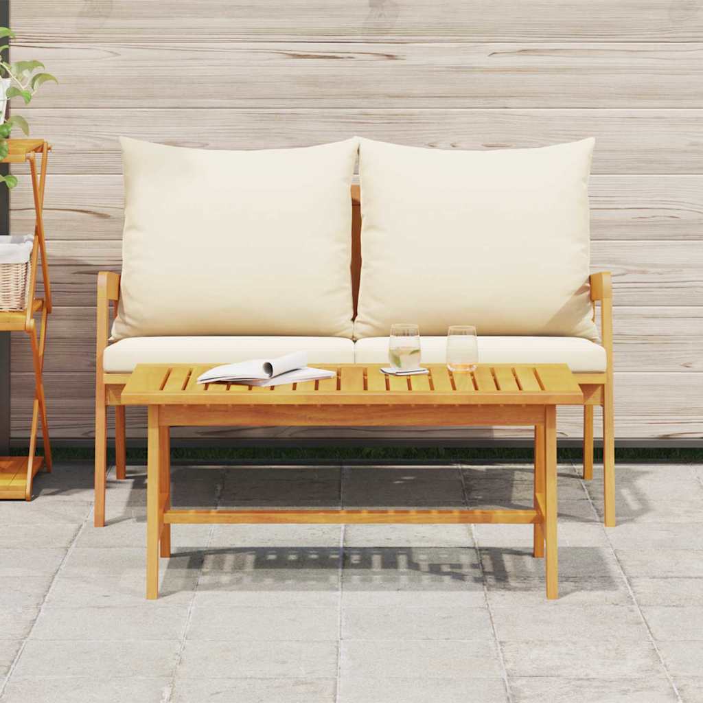 Gartentisch Akazie Massivholz geölt Natur 90 x 45 x 40 cm