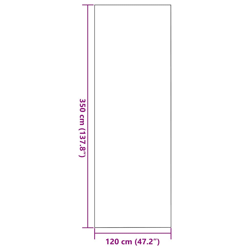 Fußmatte Rutschfest Polypropylen Grau 120 x 350  cm
