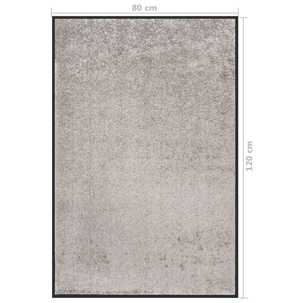 Fußmatte Rutschfest Polypropylen Grau 80 x 120  cm