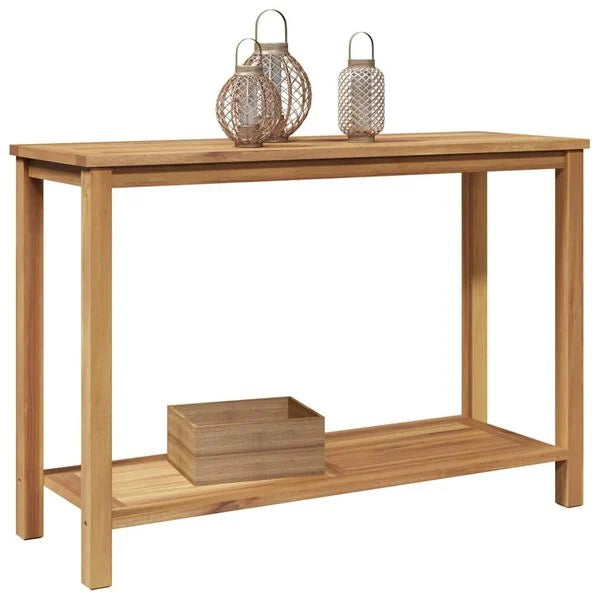 Konsolentisch Teak Massivholz Braun mit Stauraum 110 x 40 x 45 cm Outdoor