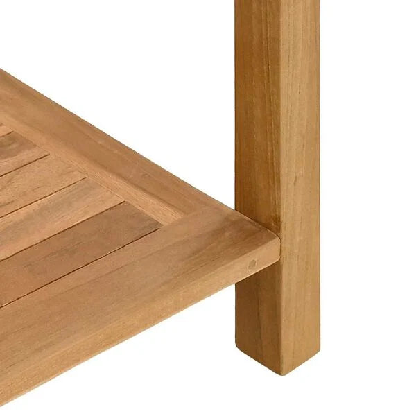 Konsolentisch Teak Massivholz Braun mit Stauraum 110 x 40 x 45 cm Outdoor
