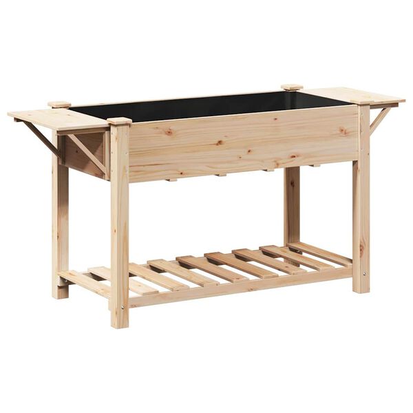 Garten-Pflanzgefäß mit Regal Fichte Massivholz 155 x 59 x 76,5 cm