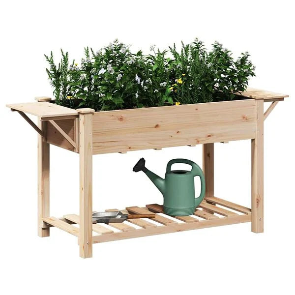 Garten-Pflanzgefäß mit Regal Fichte Massivholz 155 x 59 x 76,5 cm