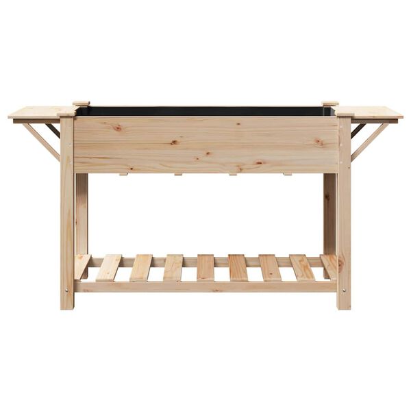 Garten-Pflanzgefäß mit Regal Fichte Massivholz 155 x 59 x 76,5 cm