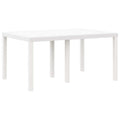Gartentisch aus Poly-Rattan mit Stahlrahmen Weiß 150 x 100 x 73 cm