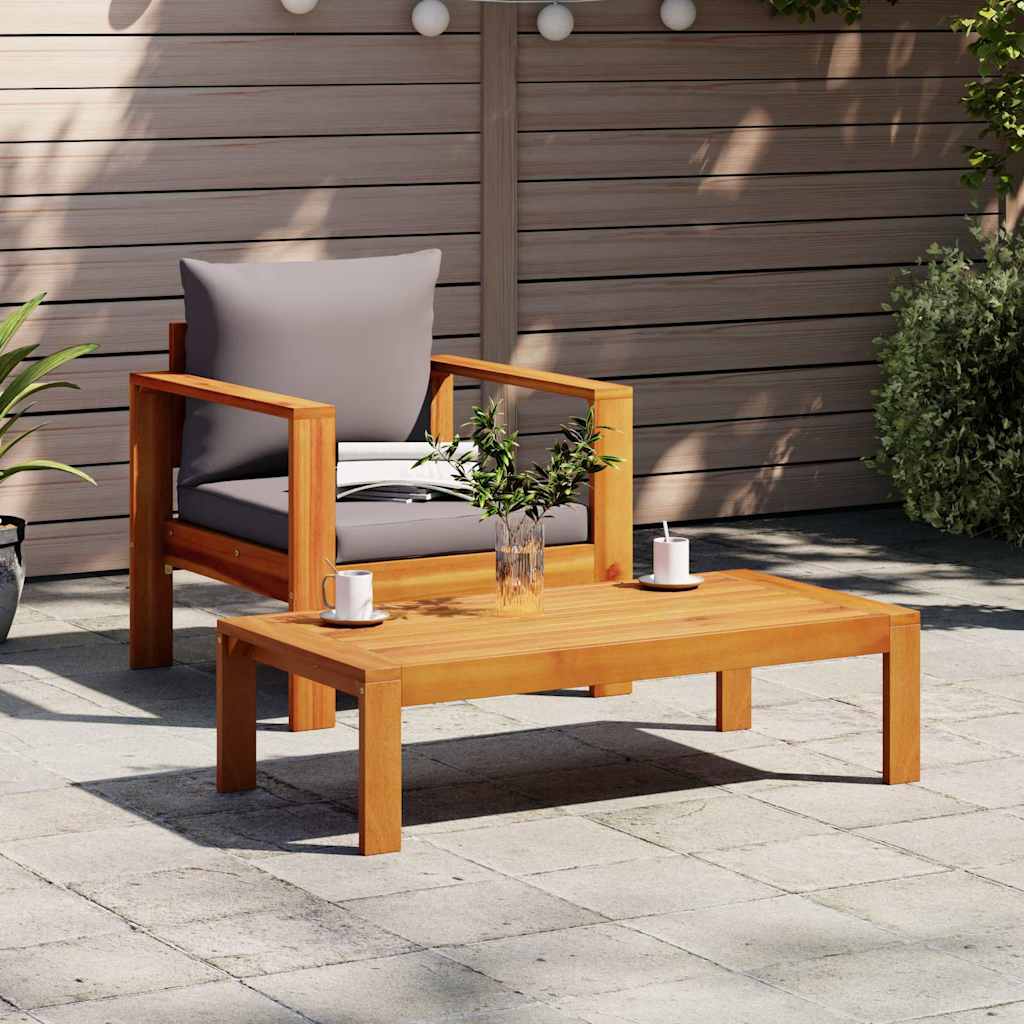 Gartensessel aus Akazienholz mit Kissen Dunkelgrau 68 x 68 x 64 cm