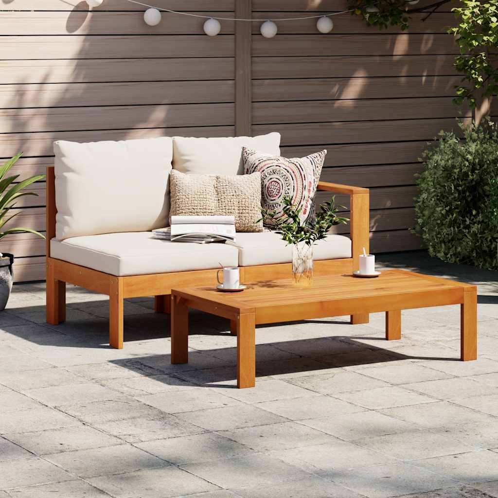 Gartentisch aus Akazienholz Natur Geölt 100 x 50 x 27 cm