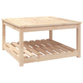 Gartentisch mit Ablage Holz Kiefer Massiv Natur 82,5 x 82,5 x 45 cm