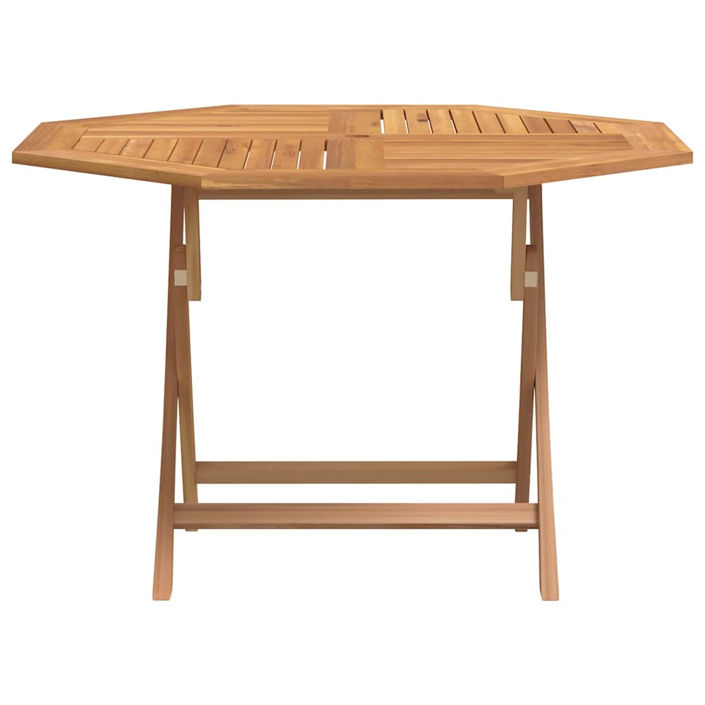 Klappbarer Gartentisch Oktagon Teakholz Massiv Natur 110 x 110 x 75 cm