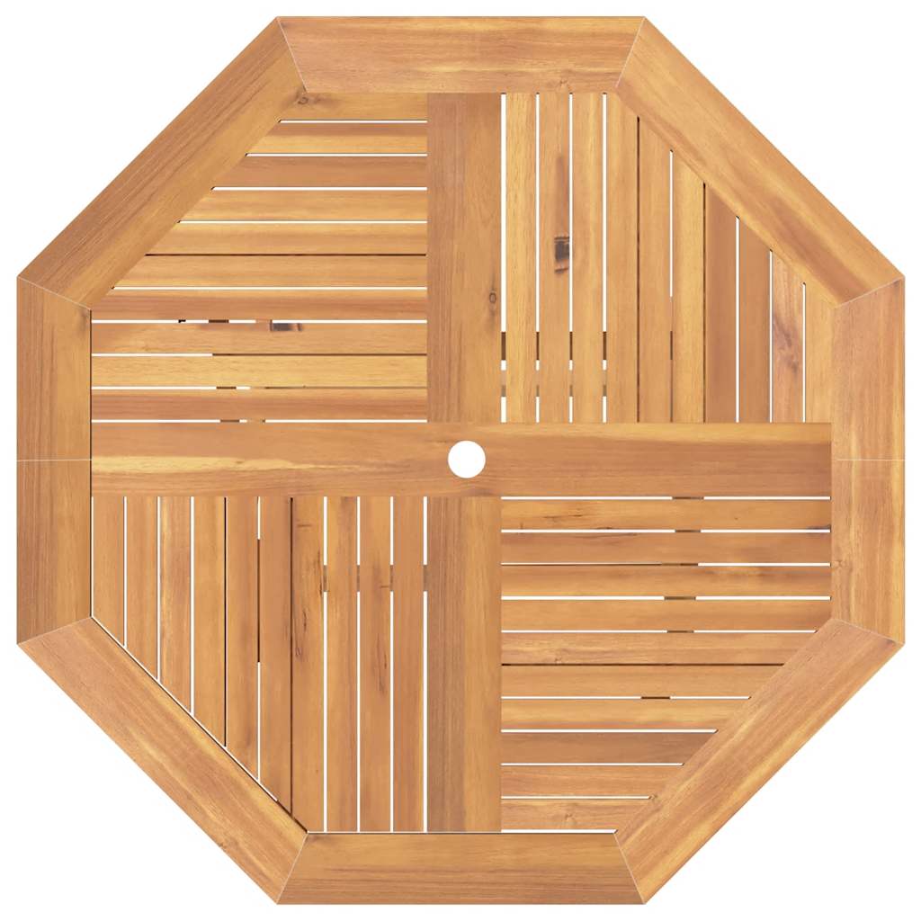 Klappbarer Gartentisch Oktagon Teakholz Massiv Natur 110 x 110 x 75 cm