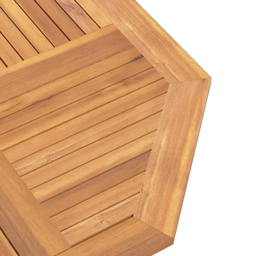 Klappbarer Gartentisch Oktagon Teakholz Massiv Natur 110 x 110 x 75 cm