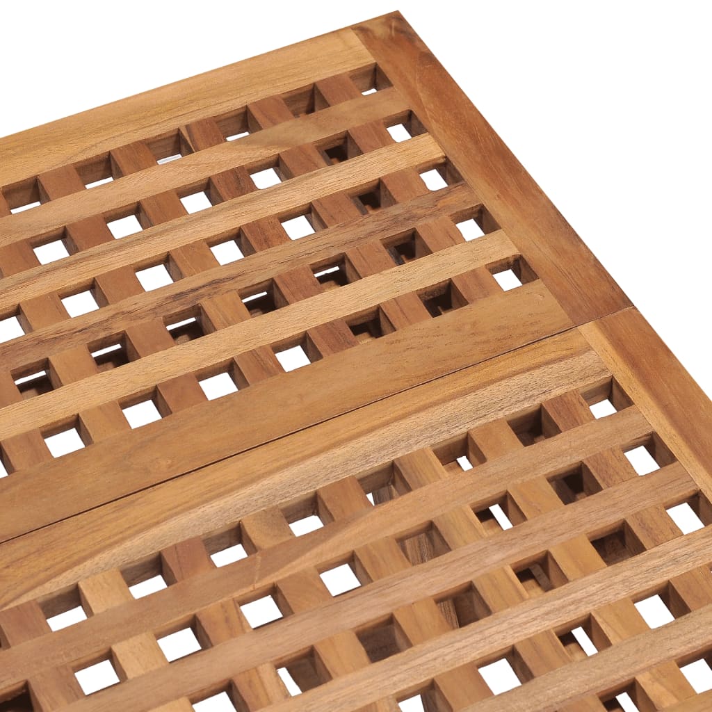 Kleiner Gartentisch Klappbar Quadratisch aus Teakholz Massiv Natur 50 x 50 x 50 cm