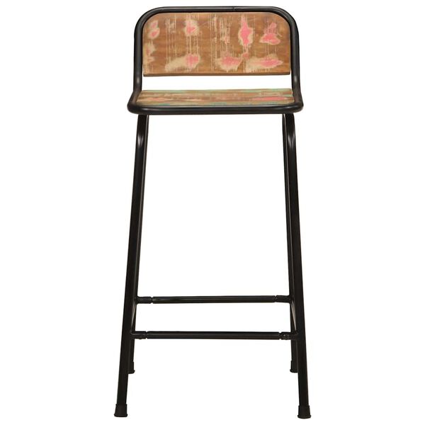 2er Set Barhocker Altholz & Metall Industrial Vintage 80 cm