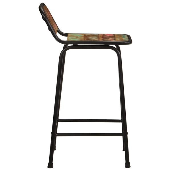 2er Set Barhocker Altholz & Metall Industrial Vintage 80 cm
