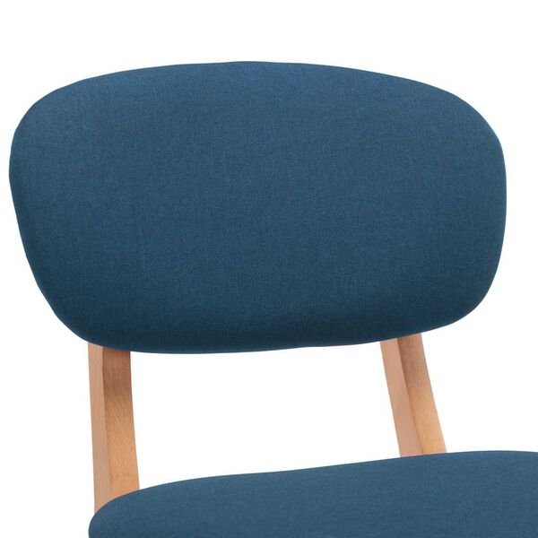 2er Set Barhocker Blau Stoff Buchenholz 45 x 47 x 92 cm