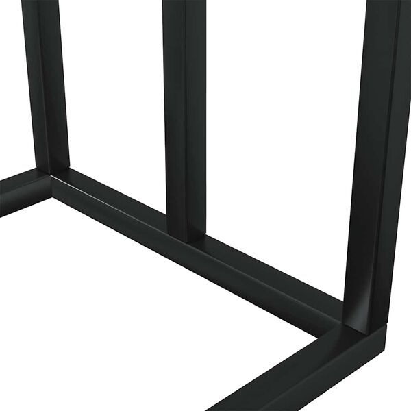 Freistehender Handtuchhalter 3 Stangen Schwarz Metall 48 x 24 x 79 cm