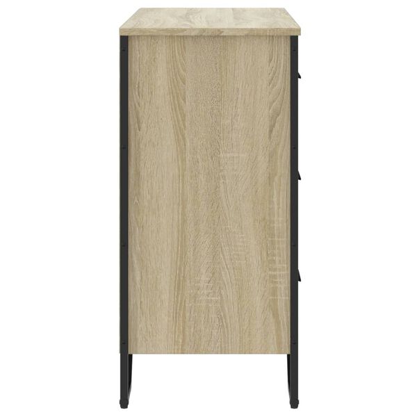 Kommode Sonoma Eiche mit 6 Schubladen aus Holzwerkstoff  91 x 35,5 x 74,5 cm