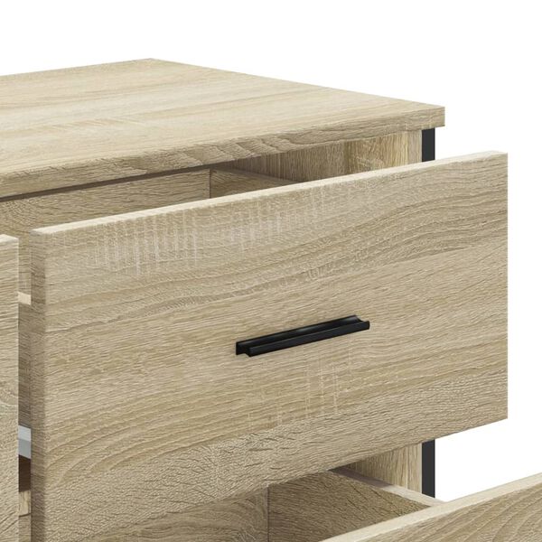 Kommode Sonoma Eiche mit 6 Schubladen aus Holzwerkstoff  91 x 35,5 x 74,5 cm
