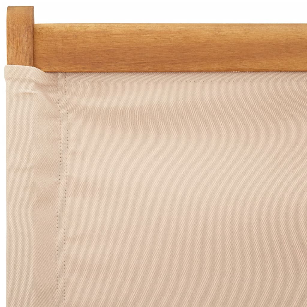Klappbare Gartenstühle aus Akazienholz 2er-Set Beige mit Rückenlehne 41 x 72 x 68 cm