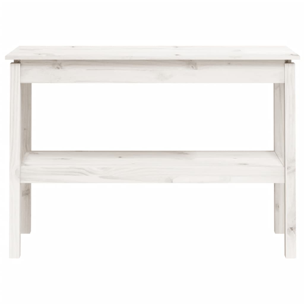 Konsolentisch aus Massivholz Kiefer Weiß 110 x 40 x 75 cm