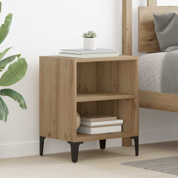 Nachttisch 2er Set Artisan-Eiche mit 2 Regalen 40 x 30 x 50 cm