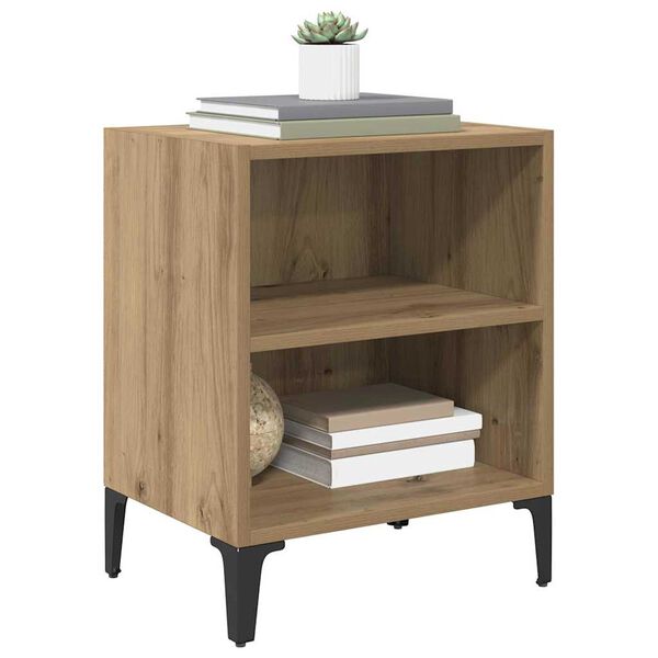 Nachttisch 2er Set Artisan-Eiche mit 2 Regalen 40 x 30 x 50 cm
