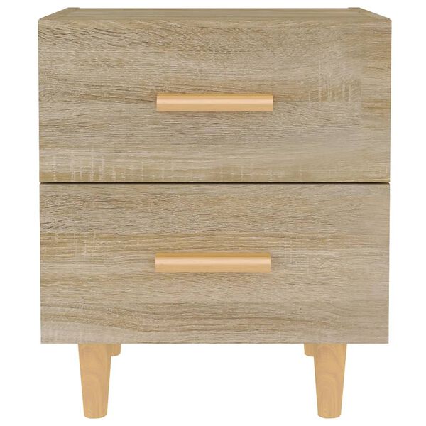 2er Set Nachttisch Sonoma Eiche mit 2 Schubladen 40 x 35 x 47,5 cm