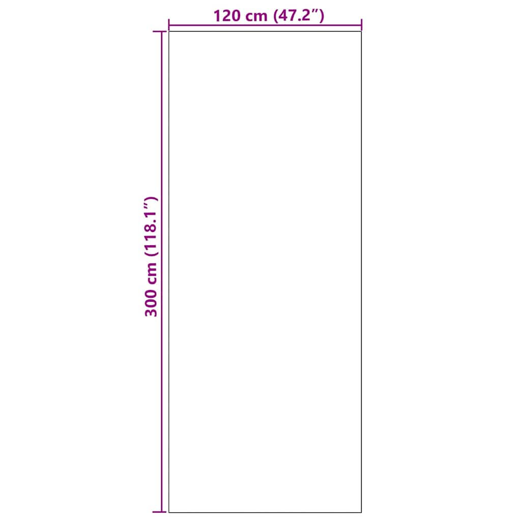 Fußmatte Rutschfest Polypropylen Rot 120 x 300 cm