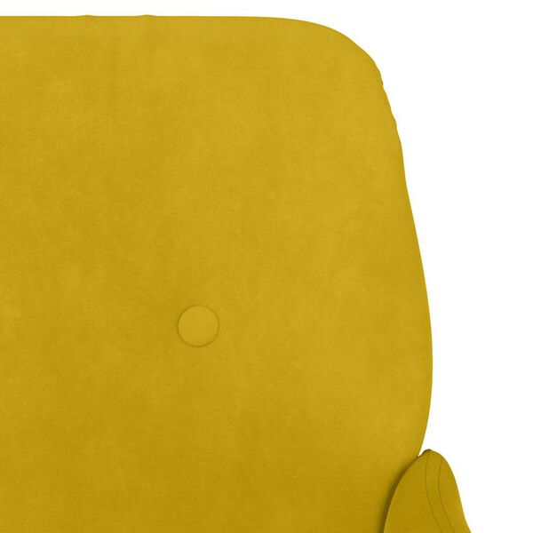 Relaxsessel Samt Gelb mit Metallgestell 62 x 79 x 79 cm