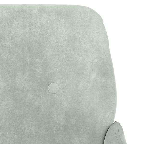 Relaxsessel Samt Hellgrau mit Metallgestell 62 x 79 x 79 cm