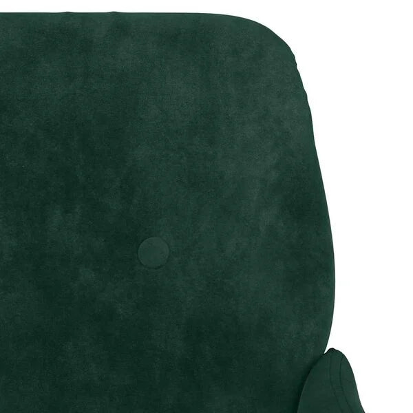 Relaxsessel Samt Dunkelgrün mit Metallgestell 62 x 79 x 79 cm