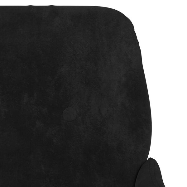 Relaxsessel Samt Schwarz mit Metallgestell 62 x 79 x 79 cm