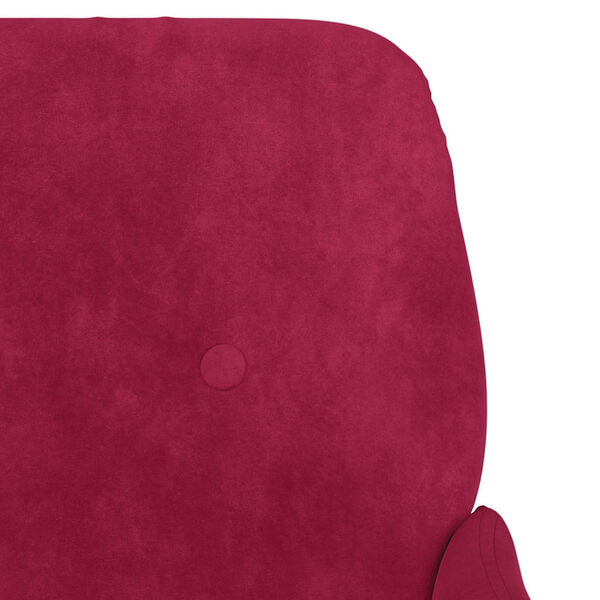 Relaxsessel Samt Weinrot mit Metallgestell 62 x 79 x 79 cm