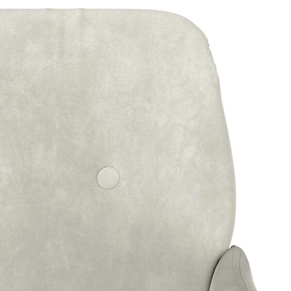 Relaxsessel Samt Creme mit Metallgestell 62 x 79 x 79 cm