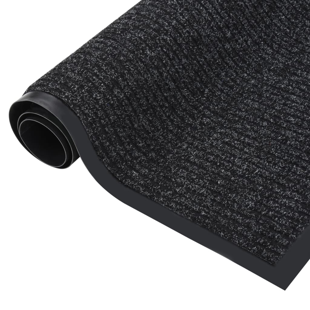 Fußmatte Gestreift Rutschfest Polypropylen Schwarz 60 x 80 cm