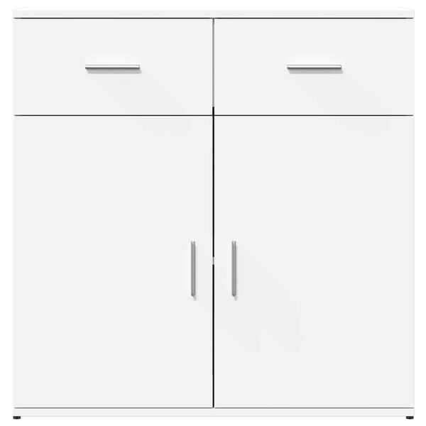 2er Set Sideboards Weiß Holzwerkstoff 79 x 38 x 80 cm