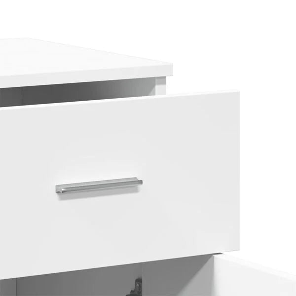 2er Set Sideboards Weiß Holzwerkstoff 79 x 38 x 80 cm