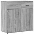 2er Set Sideboards Grau-Sonoma Holzwerkstoff 79 x 38 x 80 cm