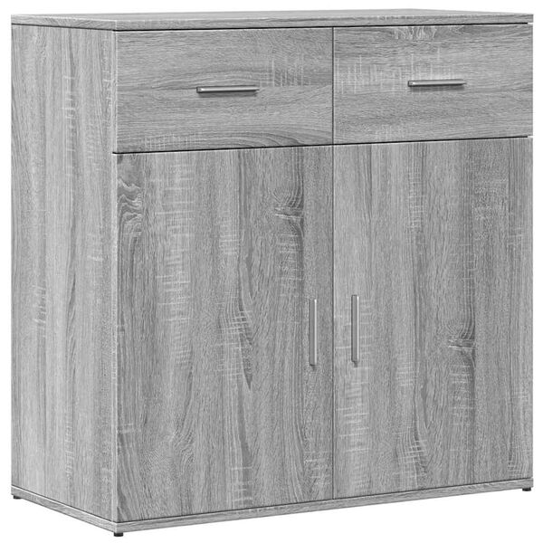 2er Set Sideboards Grau-Sonoma Holzwerkstoff 79 x 38 x 80 cm