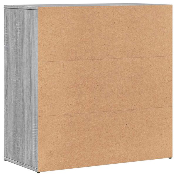 2er Set Sideboards Grau-Sonoma Holzwerkstoff 79 x 38 x 80 cm